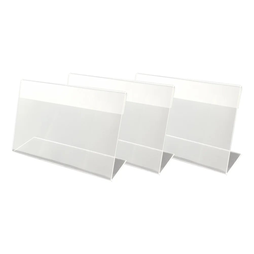 Table Sign Display Shelves Supermarket Price Tag Retail Office Transparent Labels