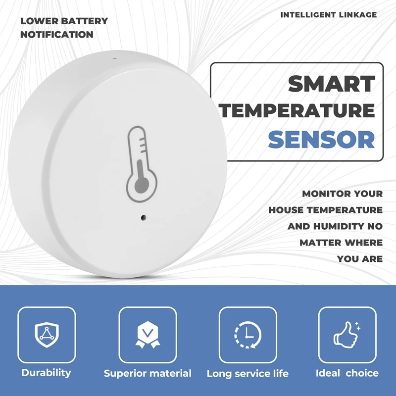 Tuya Smart Zigbee 3,0 Sensor inteligente de temperatura y humedad seguridad alimentada por batería con aplicación Tuya Smart Life Alexa