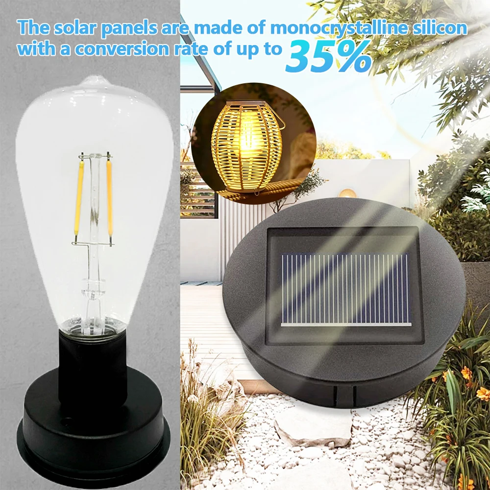 Outdoor Light Shatterproof Beautiful Fairy Tale Lamp Solar Lamp with Base Not Dazzling Utility Outdoor Courtyard Light Bulb