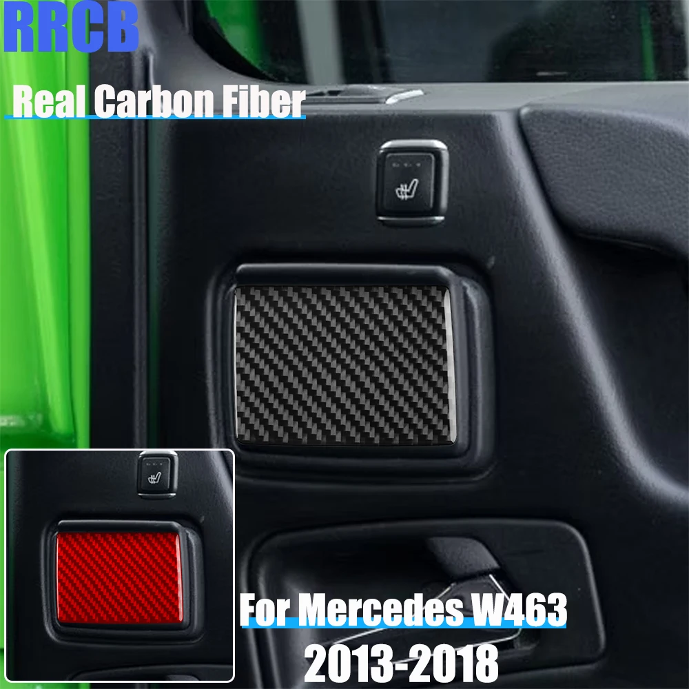 

Real Carbon Fiber Car Accessories Door Ashtray Soft Cover Sticker For Mercedes Benz G Class W463 G500 G63 G65 G350d 2013-2018