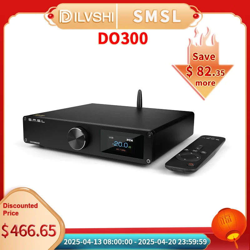 

SMSL DO300 USB Audio ЦАП ES9039MSPRO MQA Полное декодирование Bluetooth 5.1 MQA-CD-декодер CK-03 Часы AES/I2S/коаксиальные/оптические входы