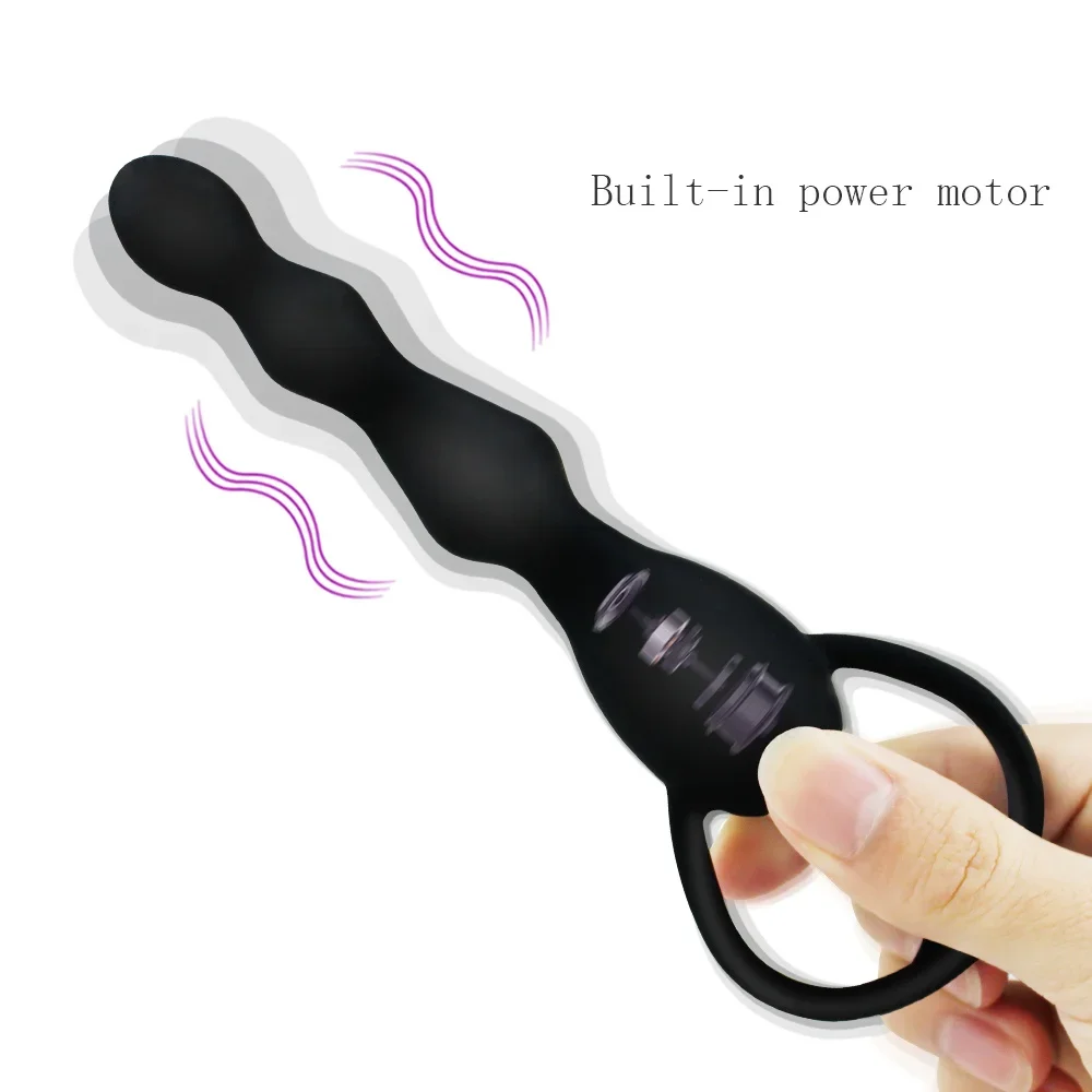 Plug anal en silicone souple pour massage de la prostate, plug anal vibrant, perles anales, jouets sexuels pour couples, produits pour adultes