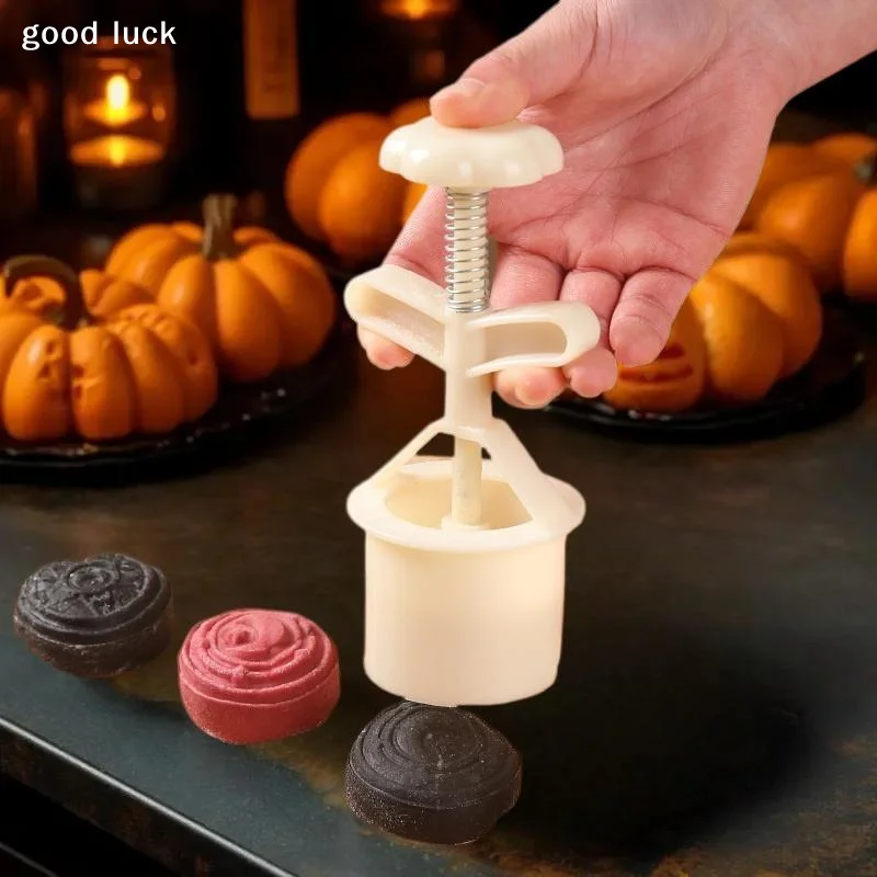 1 Set Valentine's Day Cookie Stamp Flower Mooncake Mold Spring Pastry Cake Decorating Tool Hand Pressure Home DIY Baking Mold