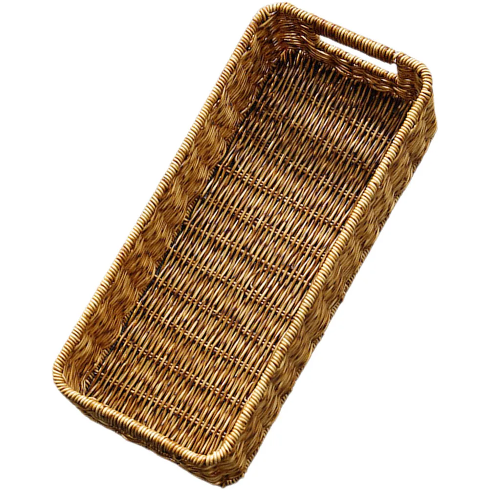 

Woven Storage Baskets Large Rattan Pantry Bin Home Shelf Basket Organizers Desk Baskets Sundry Container Bathroom Storage