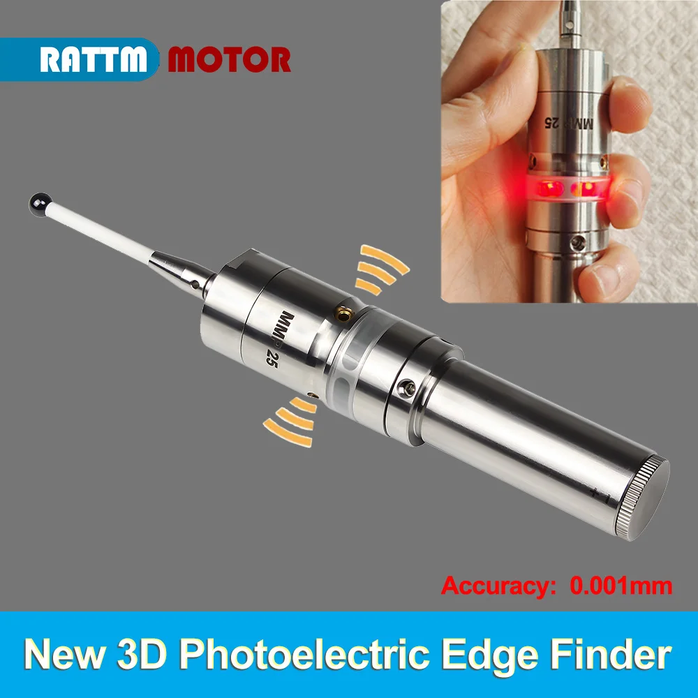 3D Fotoelétrico Edge Finder, MMP25, Centro de Usinagem CNC, Touch Probe, Alta Precisão, 0.001 Som Brilhante, Luz Edge Finder