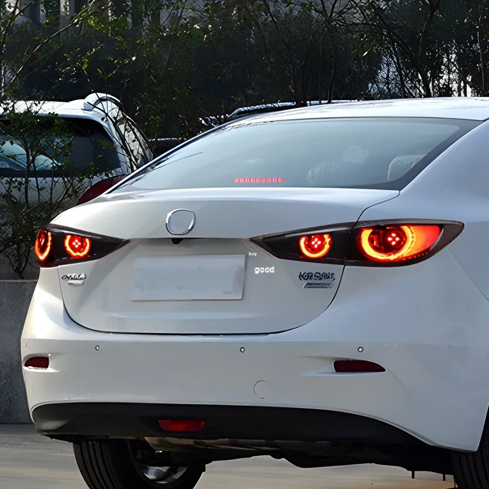 

Для Mazda 3 Axela 2014-2018 светодиодные задние фонари в сборе, обновленный динамический мигающий сигнал, автомобильные задние фонари, аксессуары