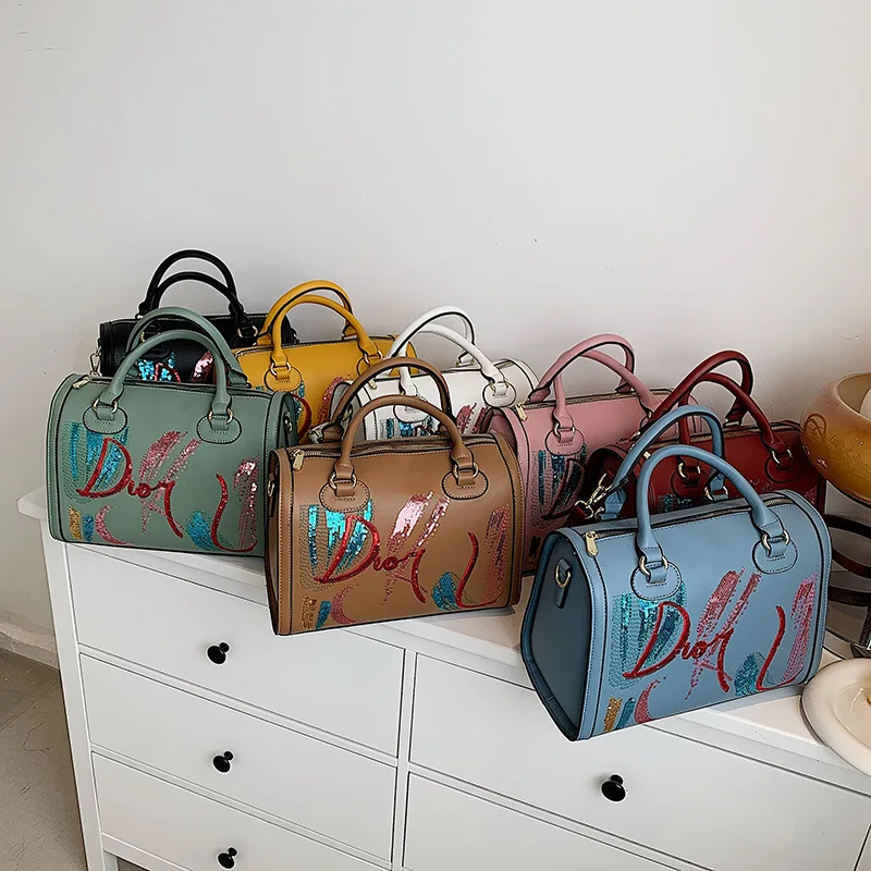 2025 Bolso de hombro con lentejuelas para mujer, bandolera brillante, bolso de fiesta con purpurina, bolso de mano de noche con correa de cadena