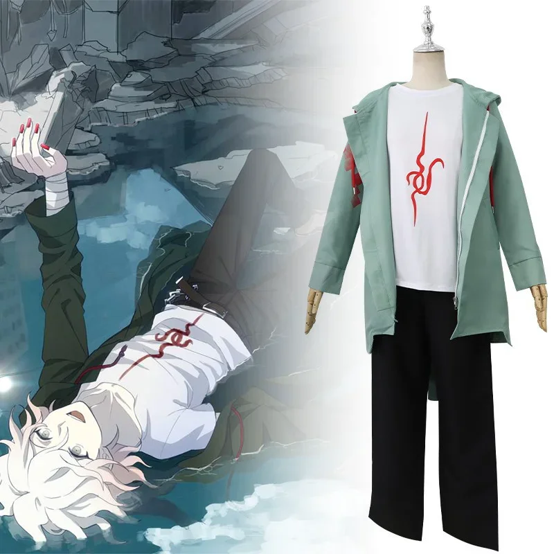 

Костюм для косплея из игры Super Dangan Ronpa 2 Nagito Komaeda, мужское пальто, полный комплект, повседневная одежда, карнавальные костюмы на Хэллоуин