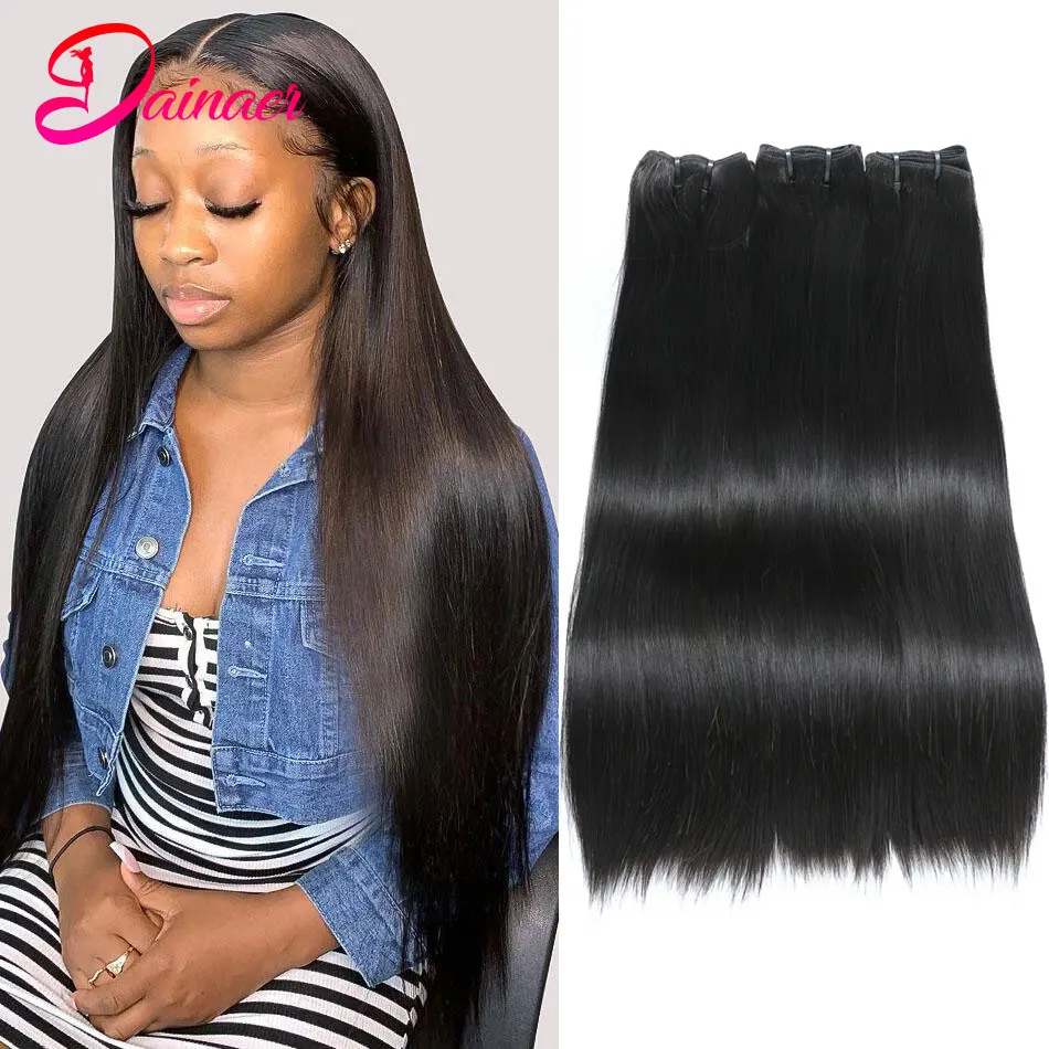 Vietnamese Bone Straight Super Double Drawn Hair Bundles 1/3/4 PCS 12A Virgin Unprocessed Human Hair Bundles Sdd Raw Hair Bundle