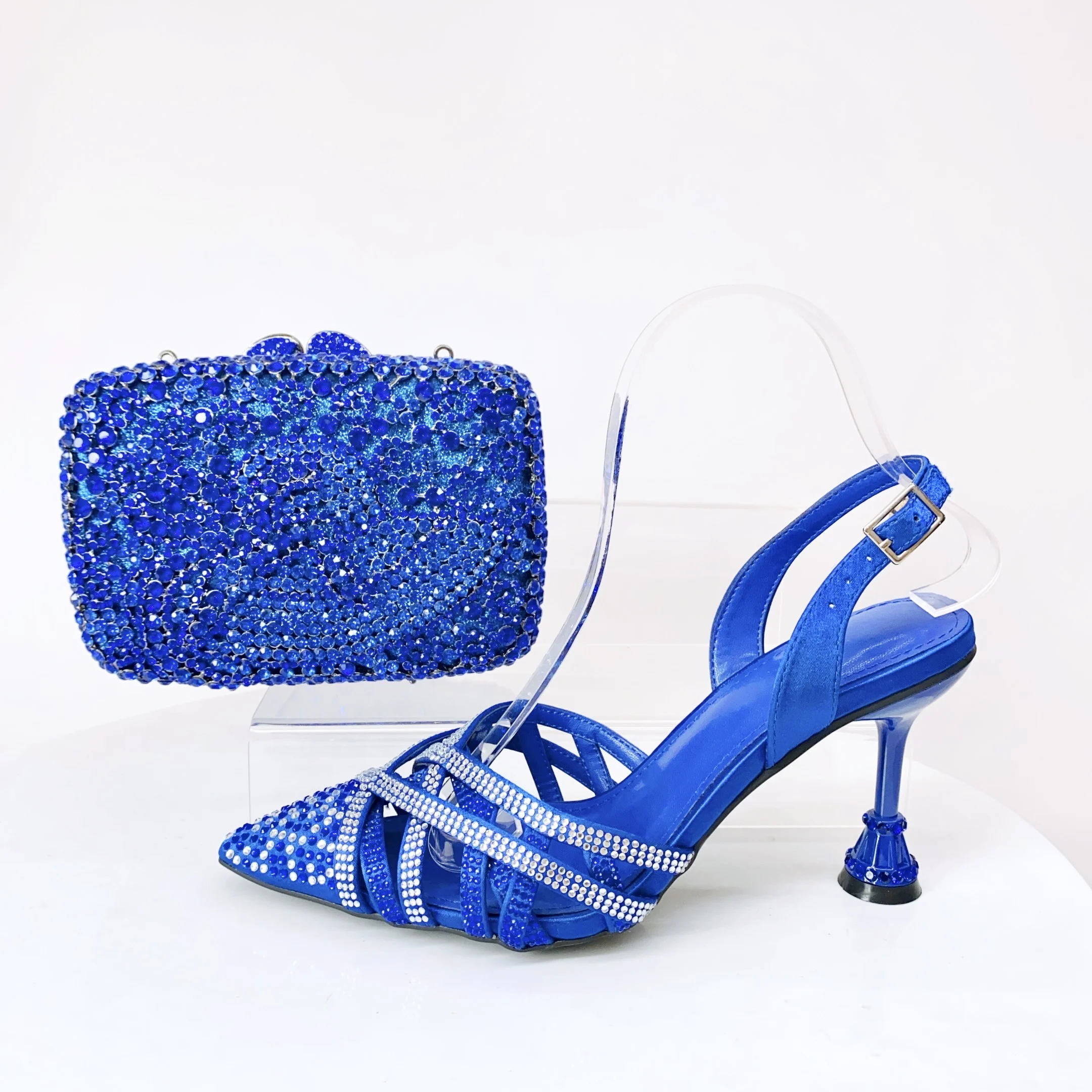 

LNATISNOVA/женские туфли на высоком каблуке с синим золотом и стразами, сумки-клатчи, босоножки на высоком каблуке с бриллиантами, свадебные кошельки