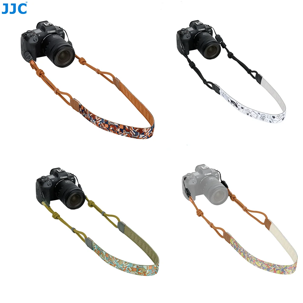 

JJC Unique Colorful Camera Strap Neck Shoulder Crossbody Strap Quick Release For DSLR Mirrorless Canon Nikon Sony Fujifilm Ricoh