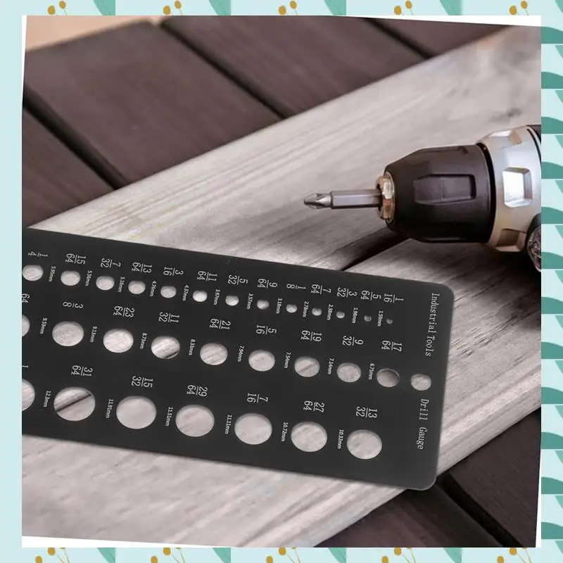 

A71P Калибр сверла от 1/16 до 1/2 дюйма, 29 отверстий, измерительный инструмент, точный инструмент для измерения отверстий в сверле