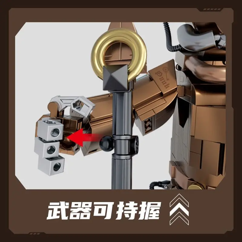 New Building Block Steampunk Diver Mecha Armed Children's Assembly Model Ornament Puzzle Cartoon Toy Boy Holiday Gift