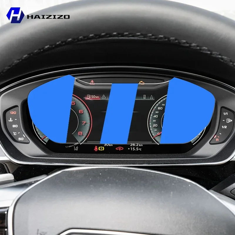 For Audi A8 2018-2025 Car speedometer LCD screen protective film anti fingerprint tempered glass accessories anti scratch refit