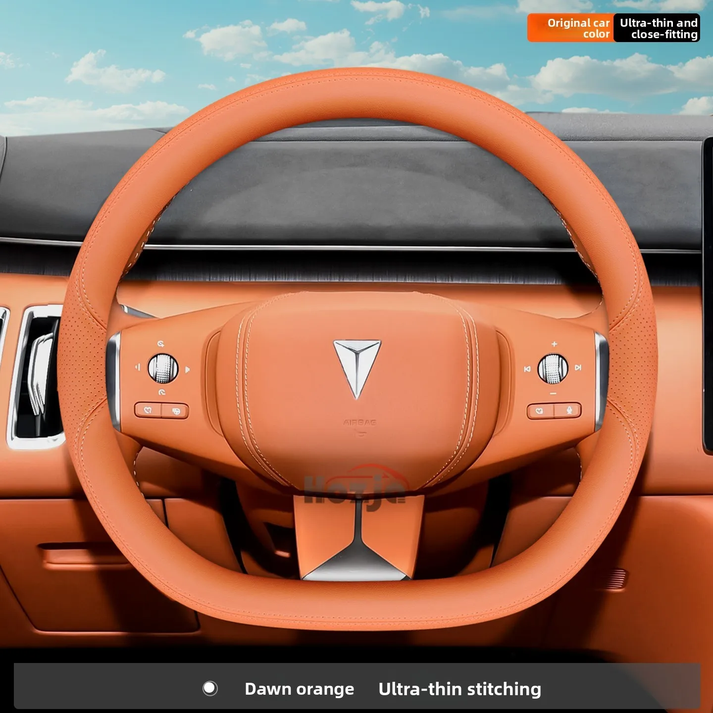 

Leather Car Steering Wheel Cover for Changan Deepal S05 G318 S07 S7 S09 2023 2024 2025 2026 Accessories