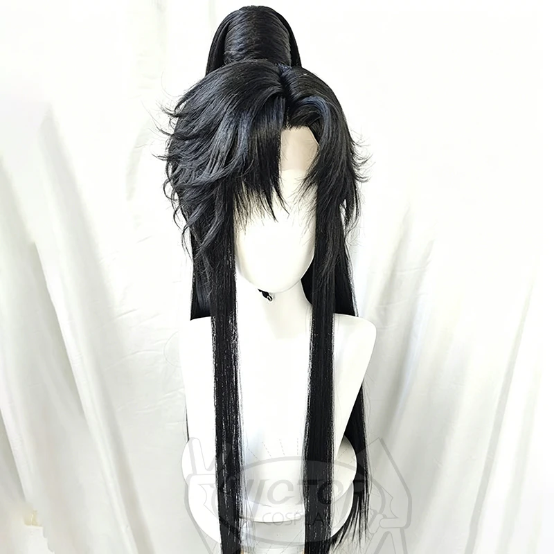 Erha Mo Ran Styled Wig Erha And His White Cat Master Chu Wanning Customized Wig Halloween Gifts Black Hanfu Cosplay Wig