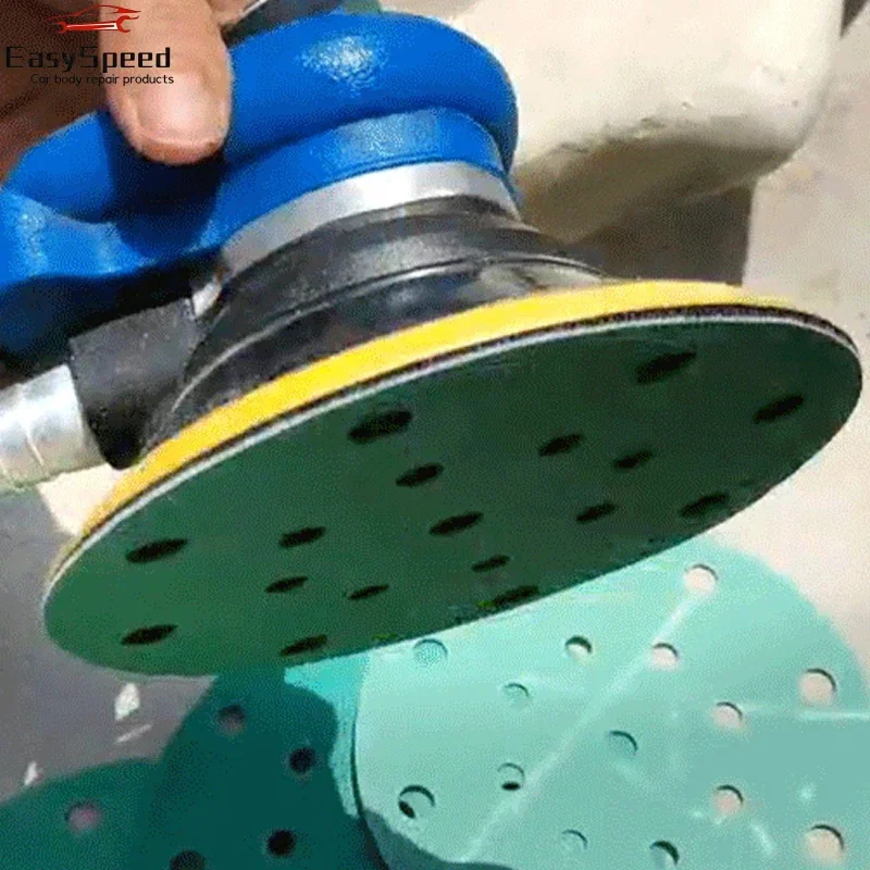 10 Pieces Of 6-inch 17-hole Sandpaper Round Flocking 150mm Car Sanding Putty Suitable For FESTOOL Pneumatic Sanding Machine