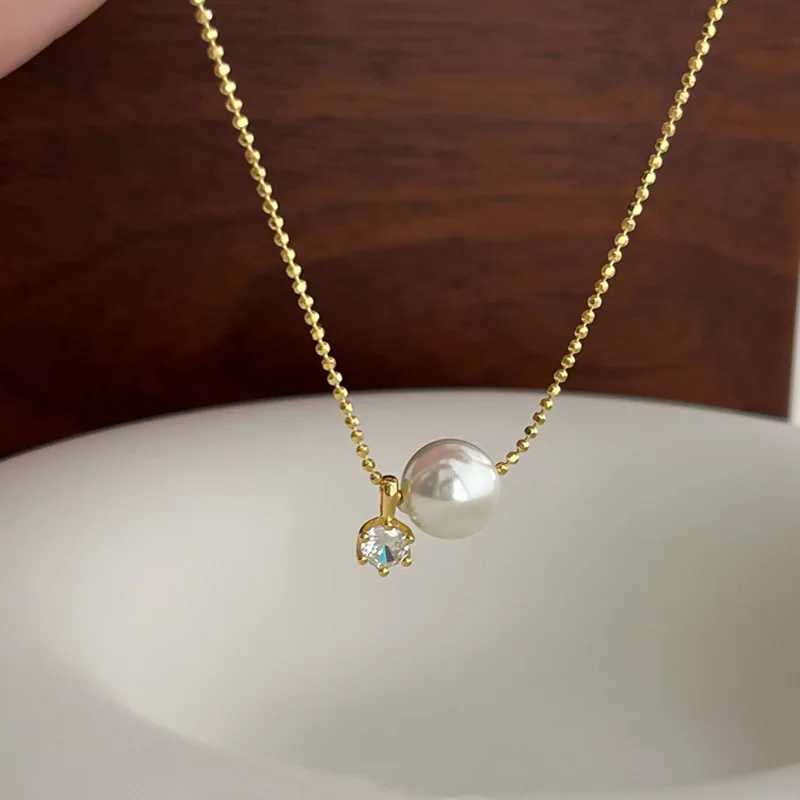 New 925 Sterling Silver Pearl  - огляд і ціна Pearl Trim Chain
