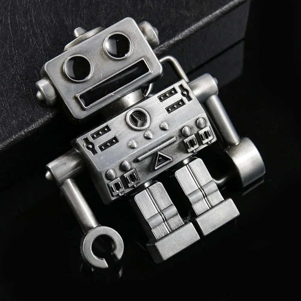 Retro Robot Belt Buckle Cartoon Machine Style Western Cowboy Punk Trend Metal Waistband Buckle DIY Leather Craft Jeans Gift