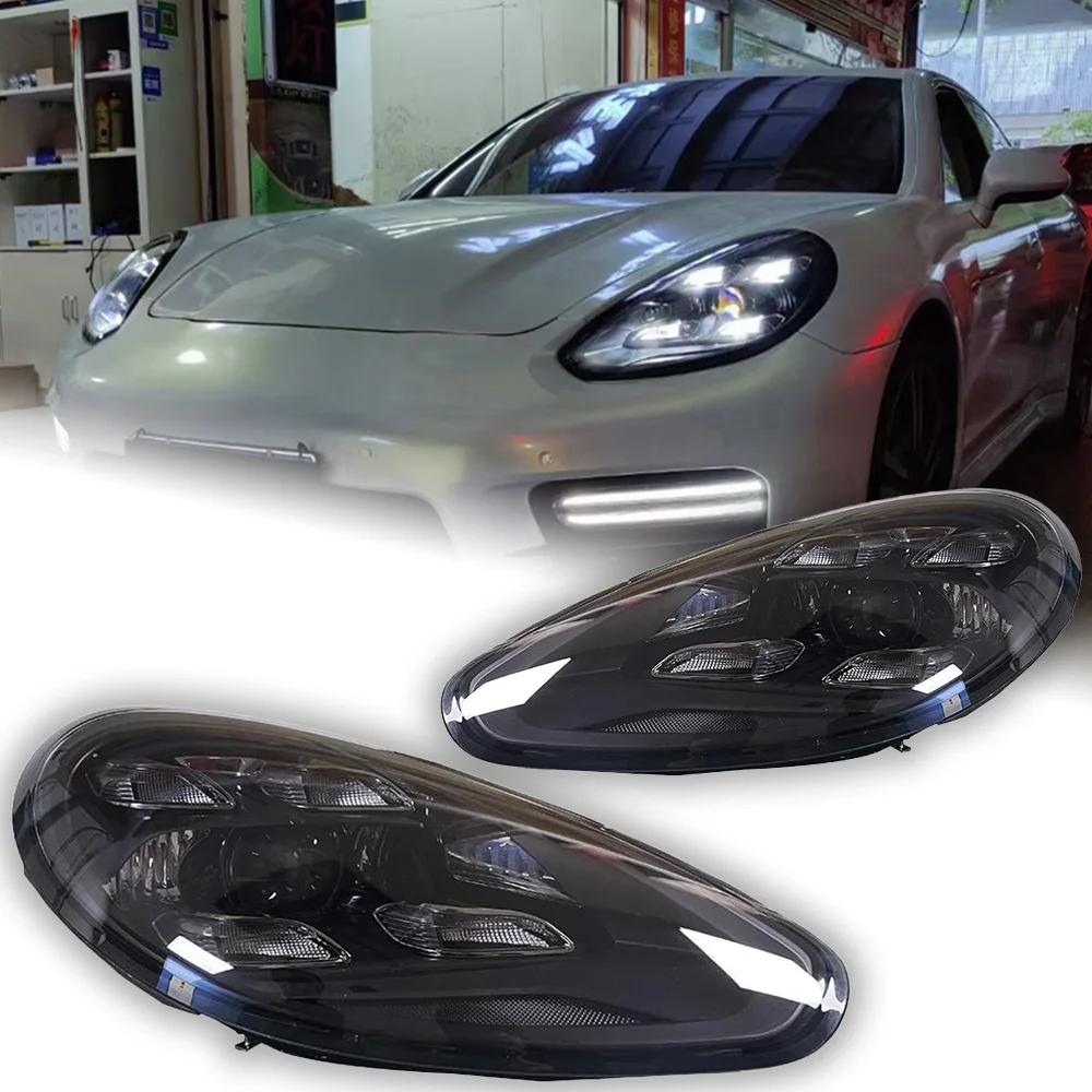 Luces de coche para Porsche Panamera 970, lente de proyector de Faro, lámpara de cabeza de señal dinámica, faros LED, accesorios para automóviles Drl