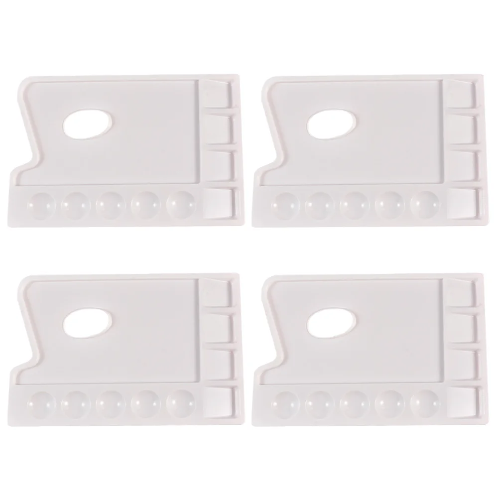 

4pcs Large Capacity 9 Grids Plastic Palette Watercolor Paint Trays Pigment Storage Supplies Students Painters