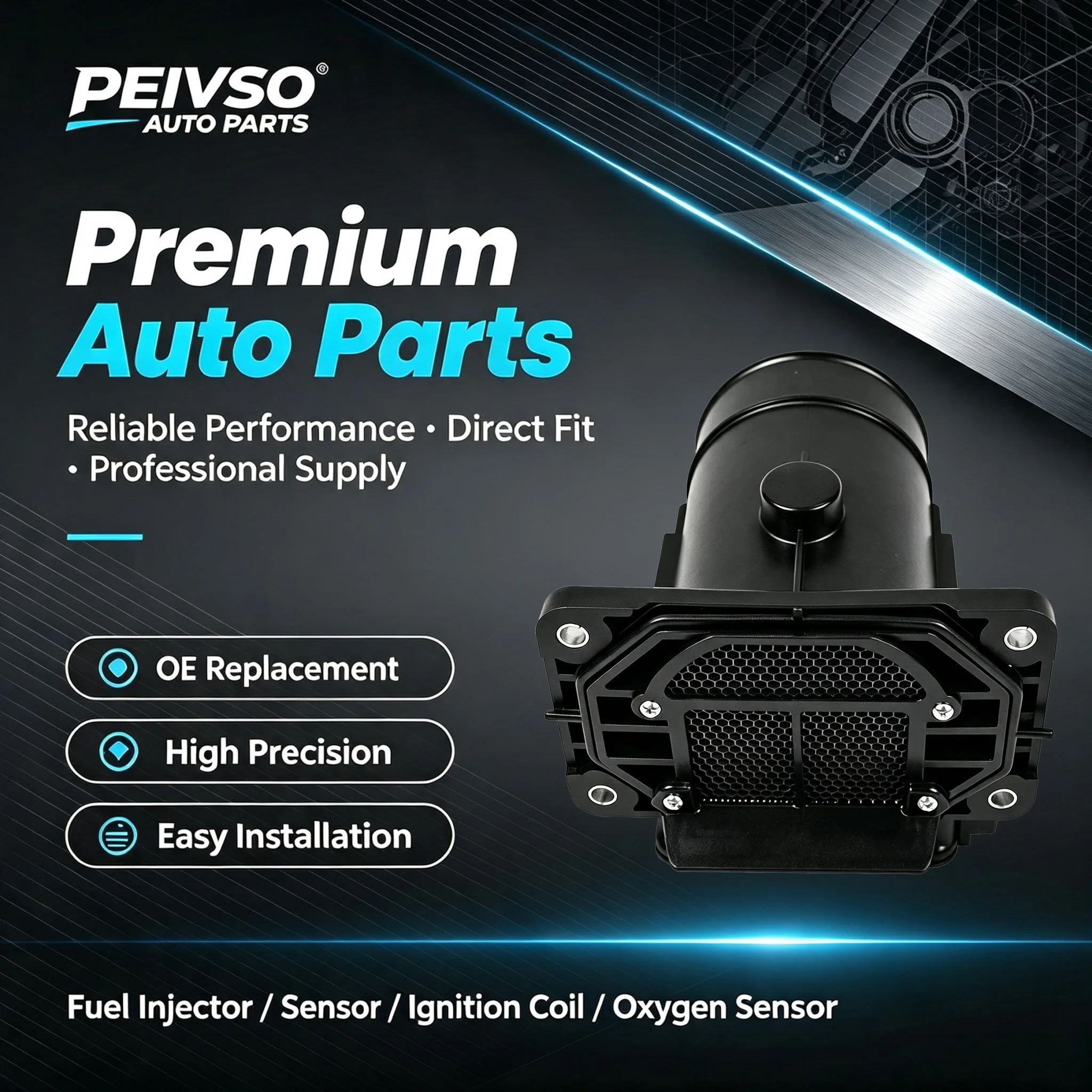 PEIVSO MD172449 High Quality New Mass Air Flow Sensor For Mitsubishi Expo 1992-1994 Mirage 1993-1997 1.8L L4 E5T05371