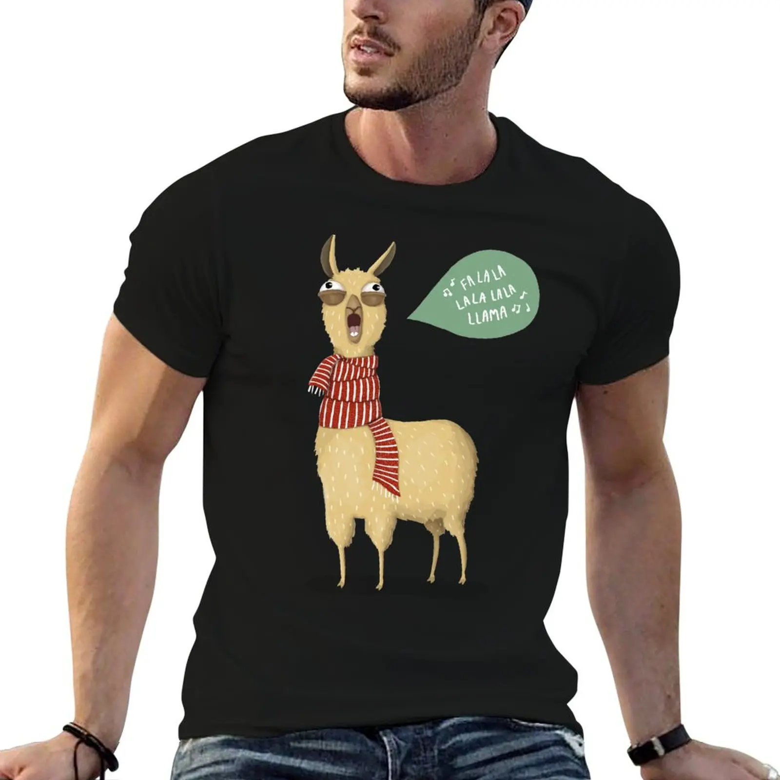 Christmas holiday Llama T-Shirt Sun Protective Outdoor Tee Top