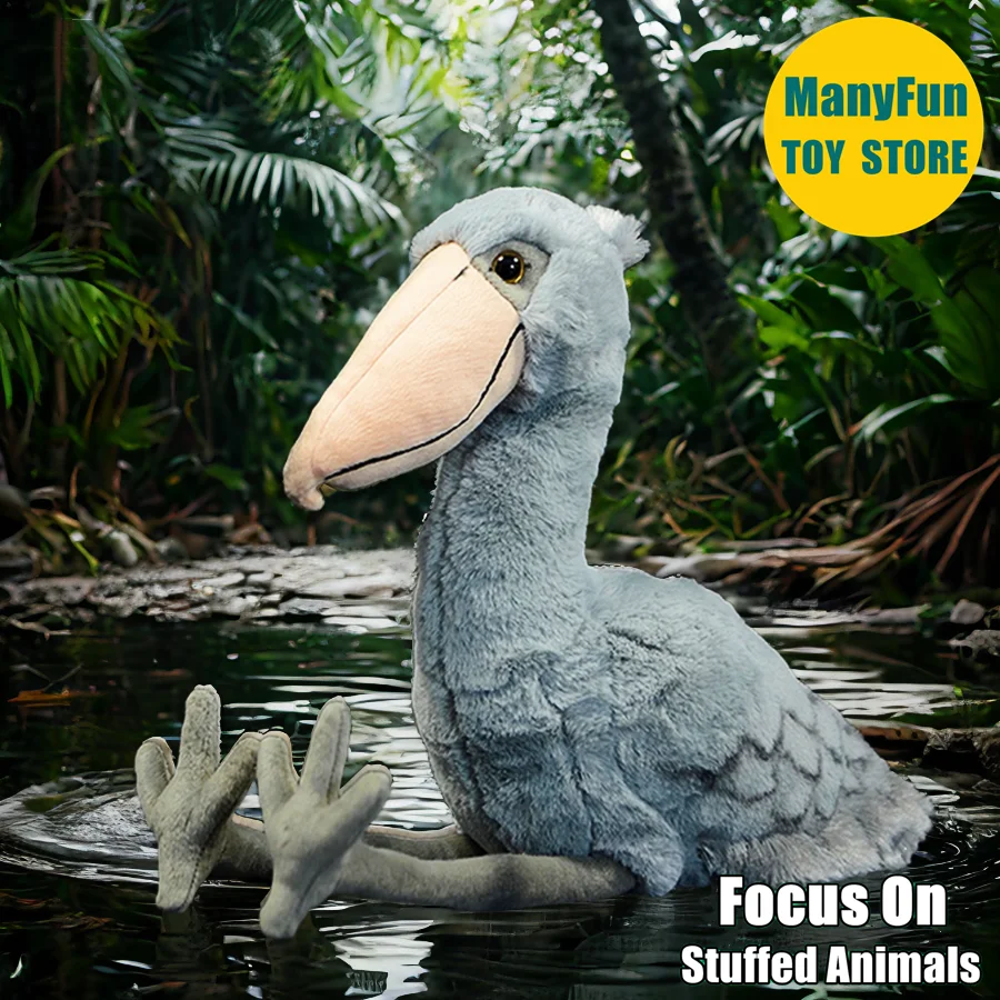 

Shoebill Plush Toy Balaeniceps Rex Plushie Whale-headed Stork Plushie Lifelike Dino-bird Stuffed Animal Simulation Doll