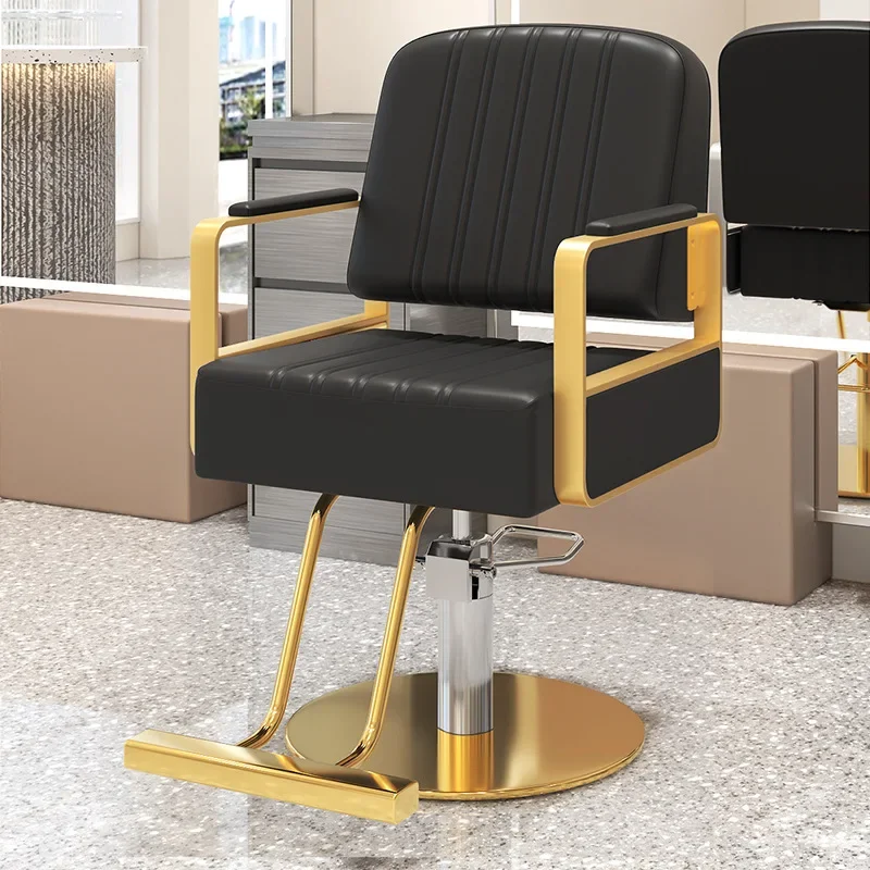 

Парикмахерское кресло с регулировкой высоты, поворотное, с подлокотниками, из нержавеющей стали, для барбершопа