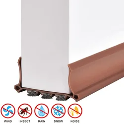 100CM Mute Door Seam Door Bottom Sealing Strip Bedroom Door Bottom Windshield Soundproofing Anti-bugs Into The Non-stick Strip