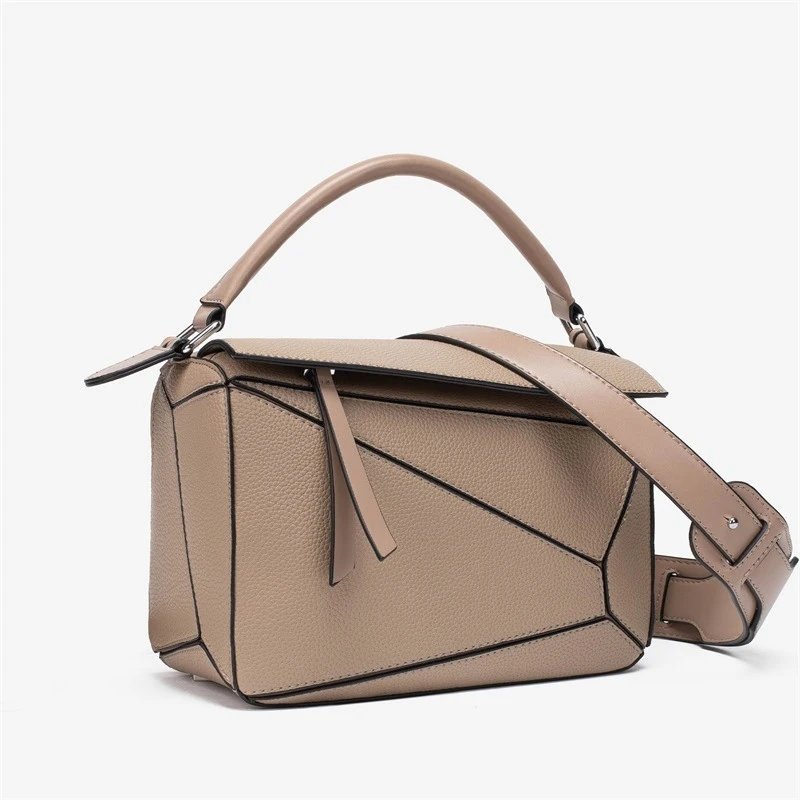 

Minimalist Geometric PU Leather Crossbody Bag Women Large Capacity Commuter Handbag