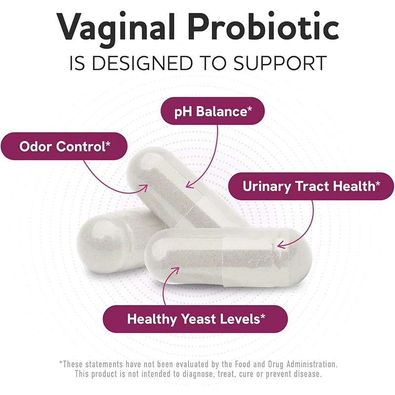 Health and Balance 50 Billion CFU, Balanced Odor and Yeast, Probiotics and Cranberry Extract Prebiotics, 60 Capsules