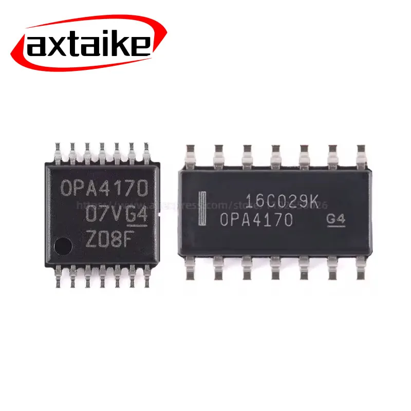 

5PCS OPA4170 OPA4170AIPWR OPA4170AIPW OPA4170AIDR OPA4170AID SOIC14 TSSOP14 SMD Low-power Operational Amplifier IC