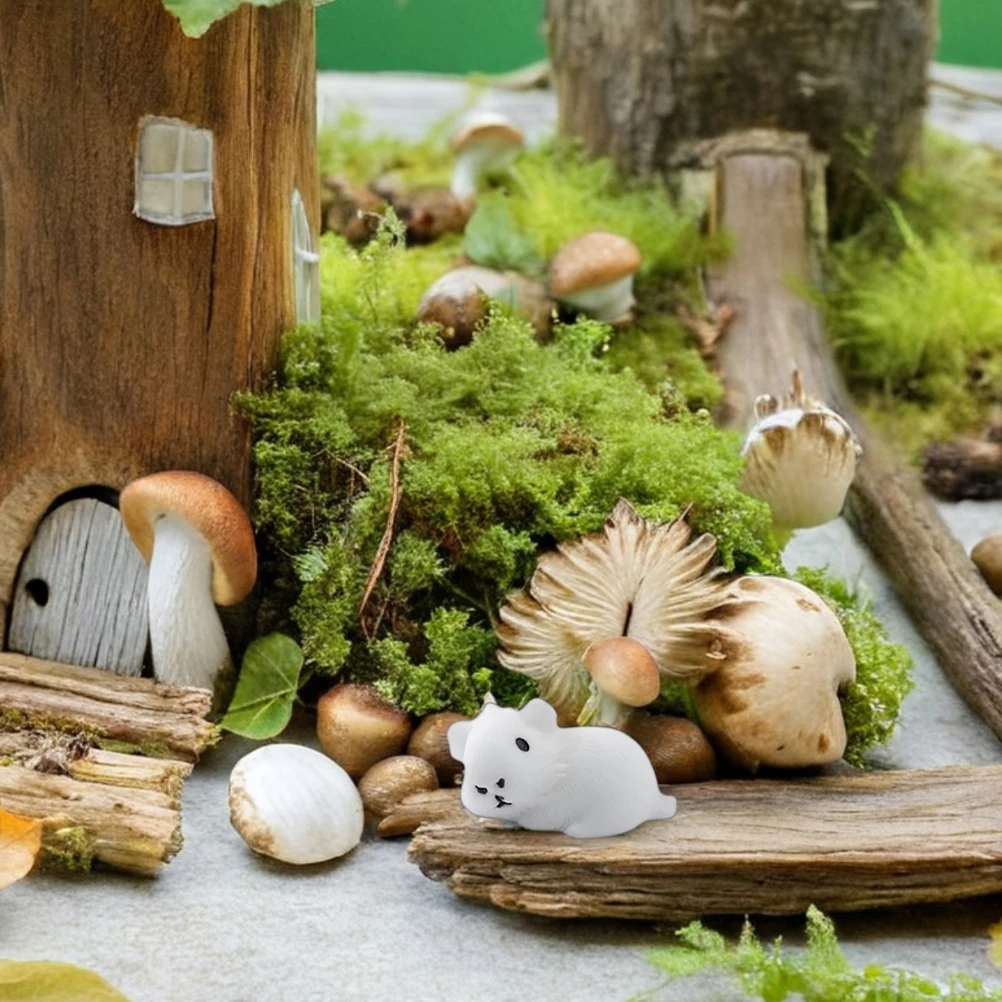 

6pcs Mini Resin Guinea Pig Figures Micro Landscape Ornaments Decor For Home Office Farm Figurines Resin Garden Statues Tiny