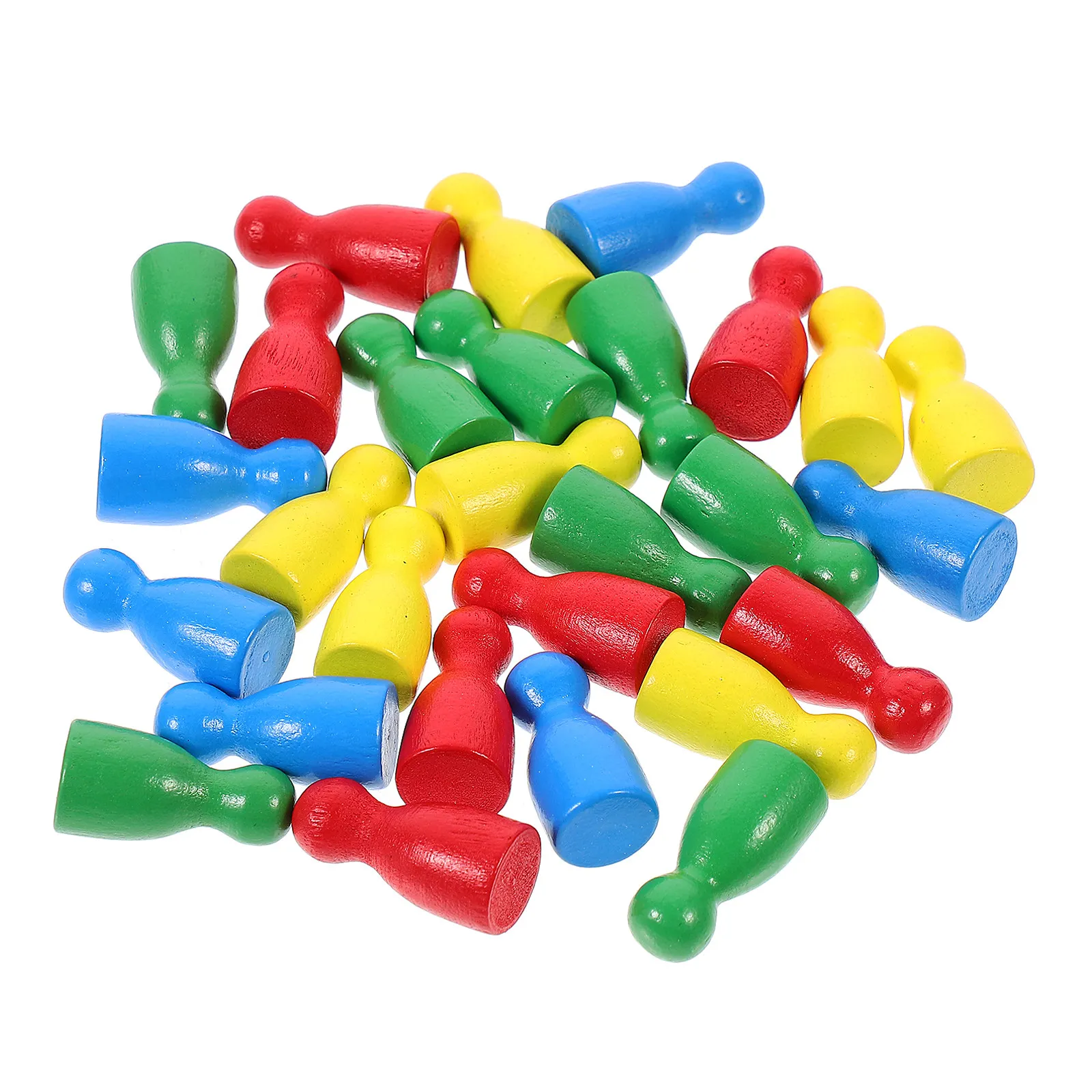 

48Pcs Wooden Chess Pieces Human Shape Board Game Set Portable Educational Tool for Brain Development Chess Pieces