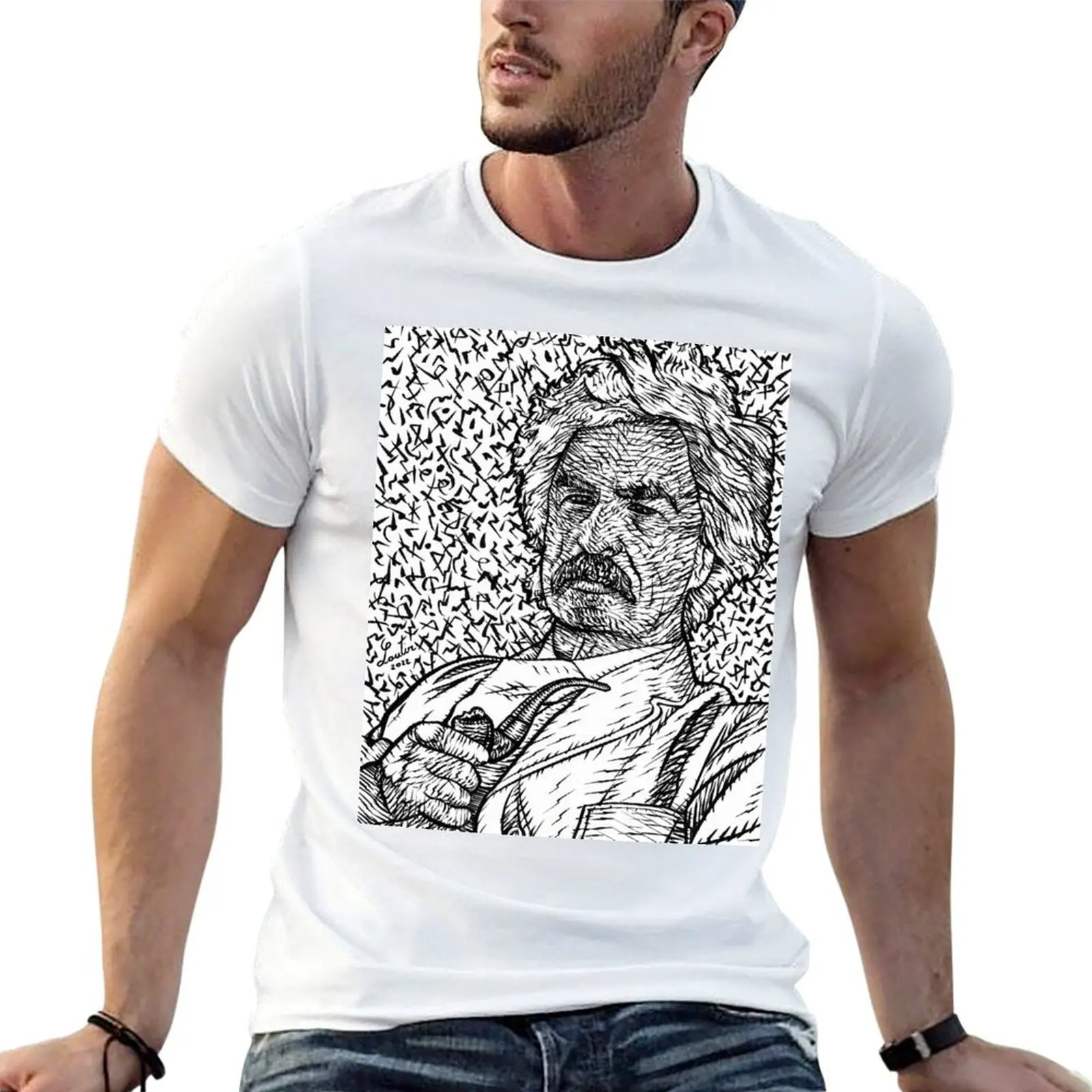 

MARK TWAIN - ink portrait .2 T-Shirt t shirt man designer g man t shirts for men T-Shirt