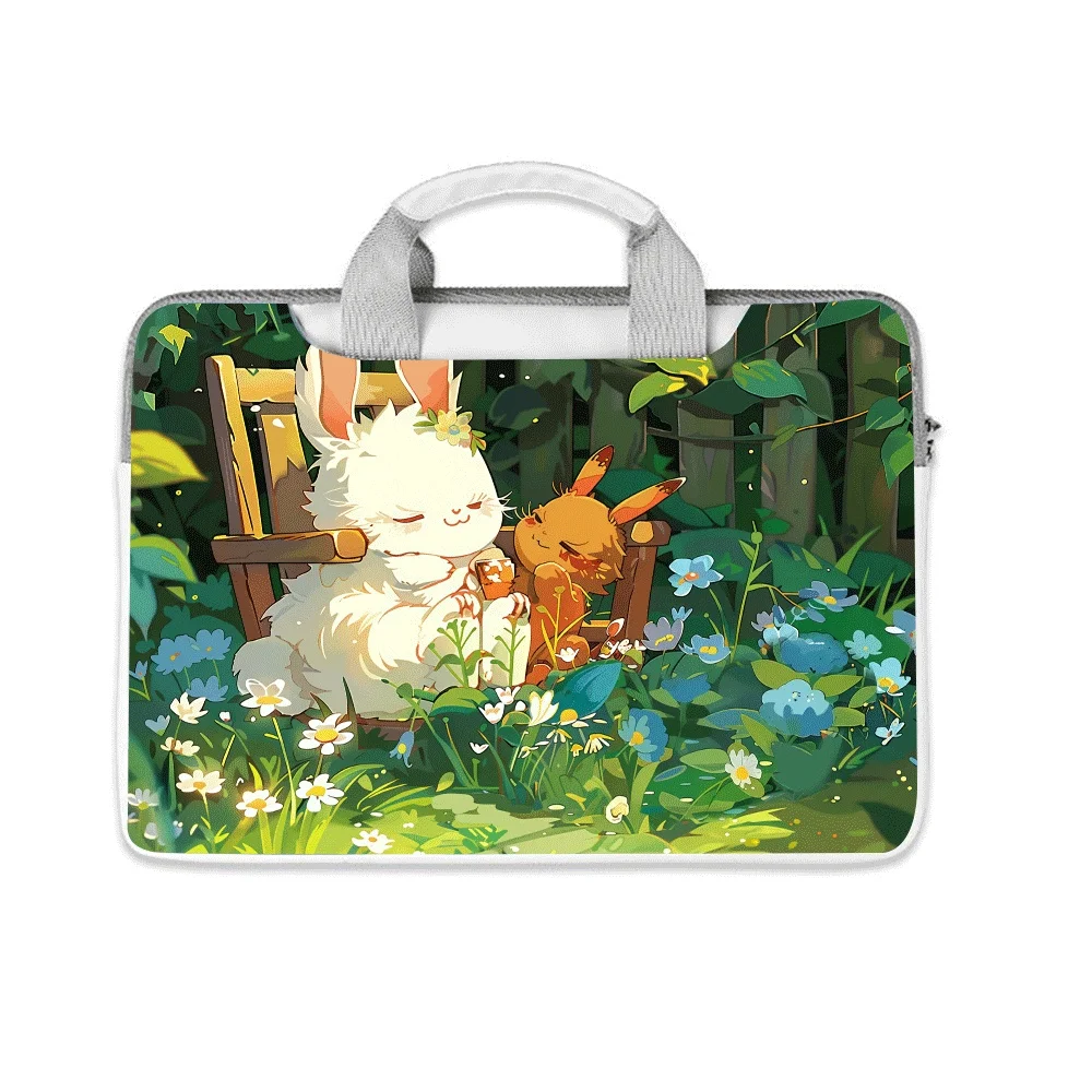 

Animal Rabbit Pattern Laptop Bag 12 13 14 15 16 15.6 Inch Large Capacity Computer Bag Shoulder Messenger Bag Student Study Gift