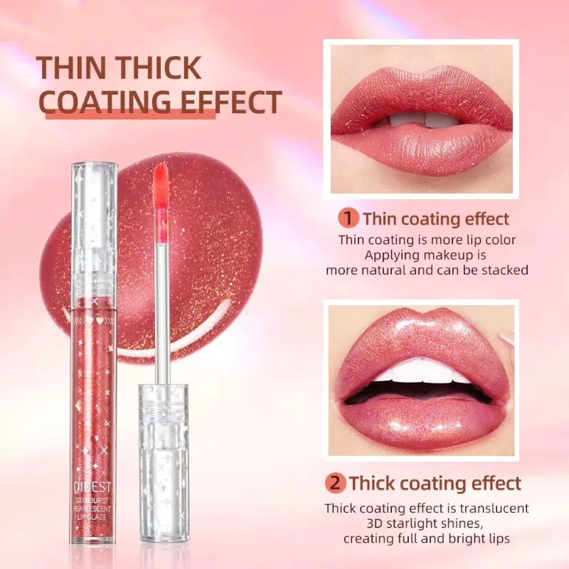 

EOEKKY New Diamond Gloss Lip Gloss Moisturizing Long Lasting Waterproof Glitter Lipstick Lip Makeup, Beauty Tools