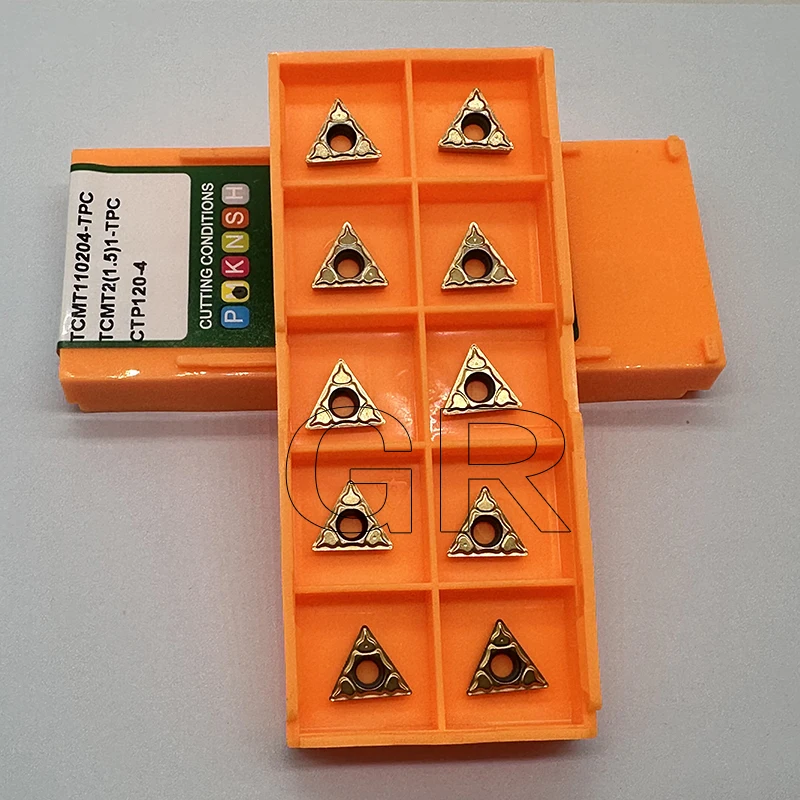 

10pcs TCMT110204-TPC CTP120-4 TCMT 110204 / TCMT110208-TPC CTP120-4 TCMT 110208 CNC Carbide turning inserts for Stainless steel