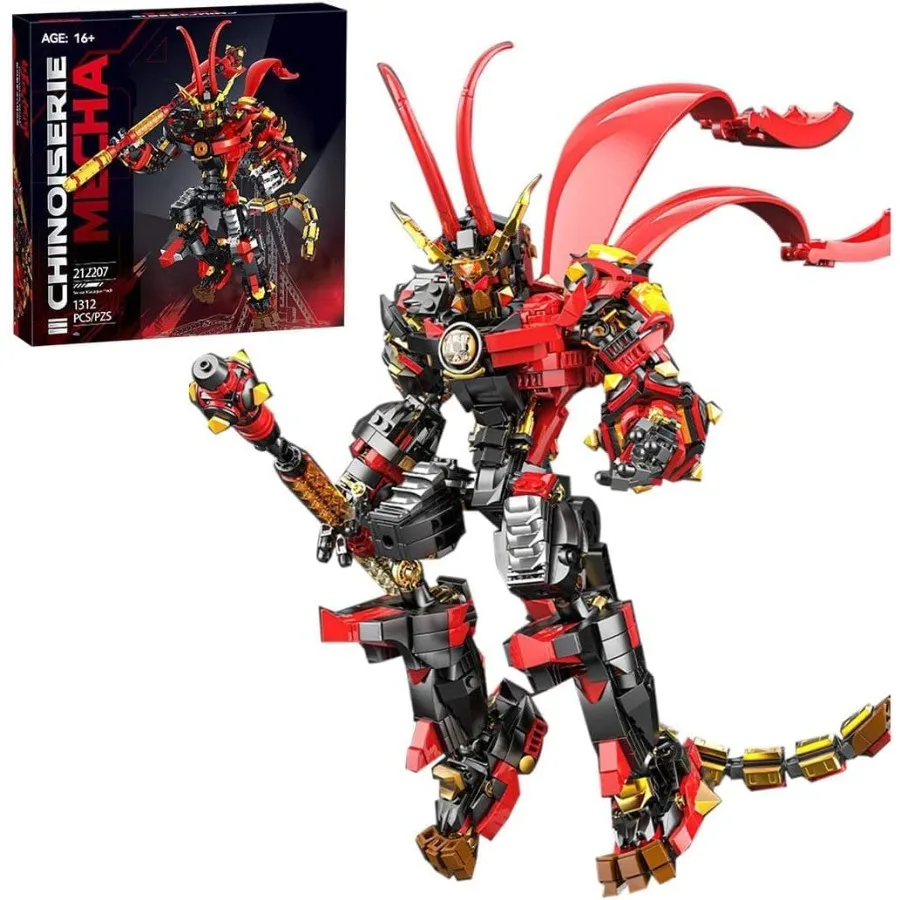 

MOC China Chic Mecha SixEared Macaque General Chinoiserie Модель 1177 шт. Коллекционная игрушка-меха для взрослых на Рождество, дни рождения Gi