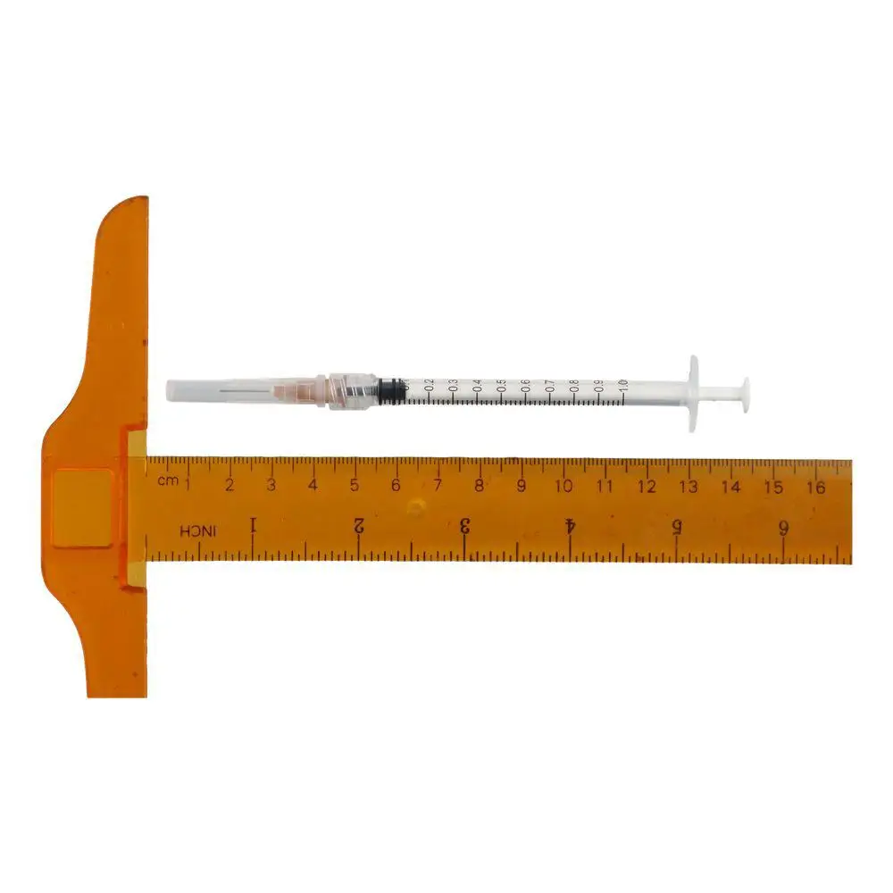 Plastic Manual Push Syringe Scientific Labs 1ml/cc With Cap Feeding Device 25Ga Straight Tip Needle