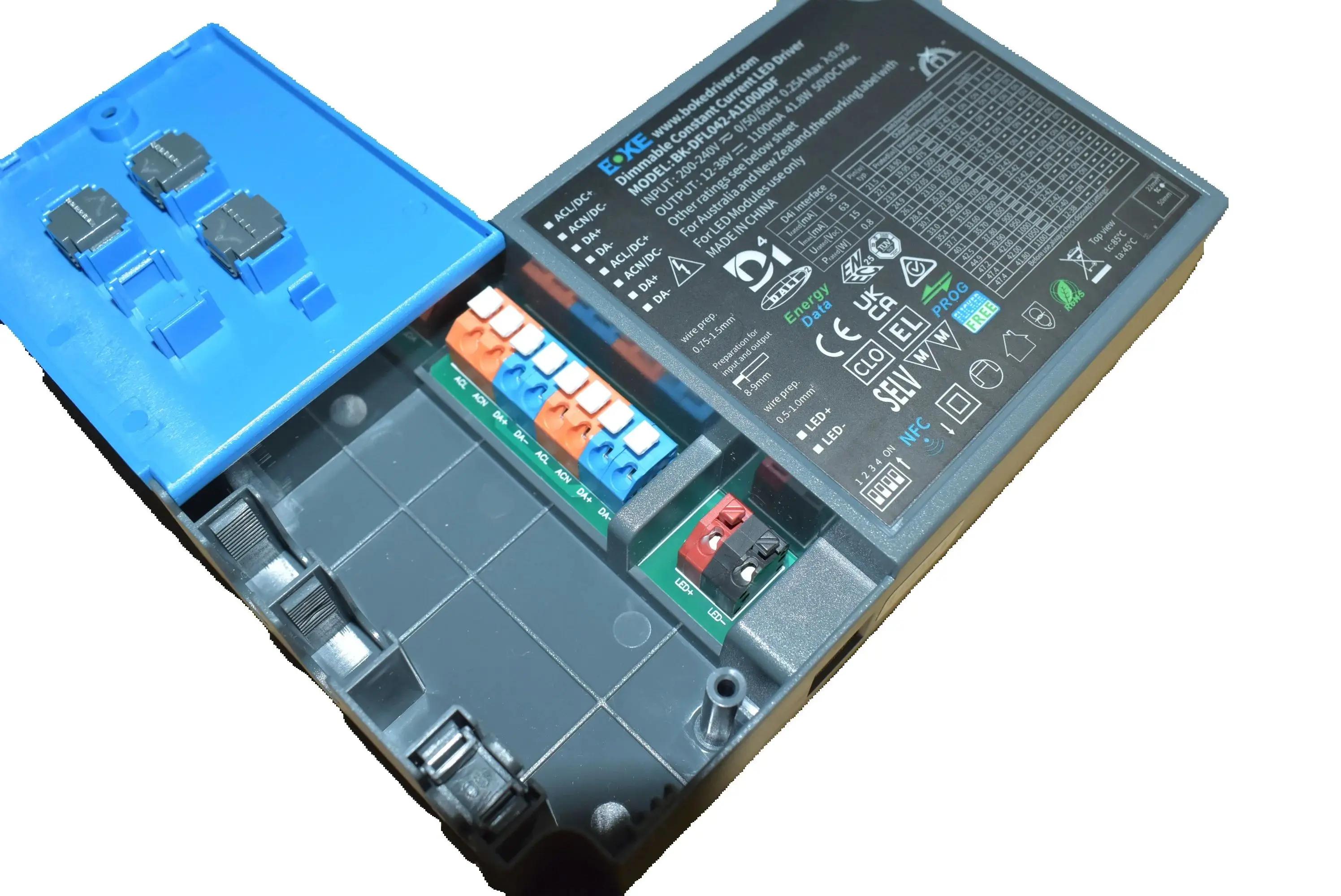 DALI‑2 DT6+D4i 60W Dimmable LED Driver EnergyData ErP NFC 16‑Level Current Output 800‑2000mA Dimming Power Supply