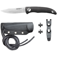 TONIFE Small Tactical Fixed Blade Knife Pocket Straight Thumb Knife Necklace Survival Outdoor Hunting Camping Knives EDC Tool