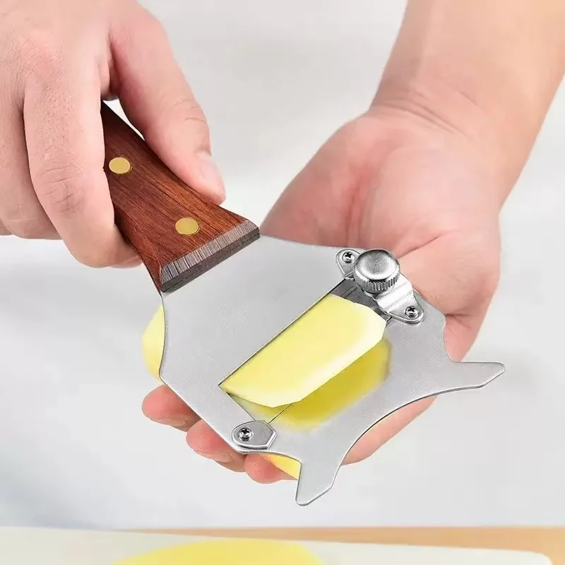 

New Stainless Steel Truffle Butter Roll Slicer Adjustable Slice Thickness Chocolate Planer Baking High Hardness Cheese Planer