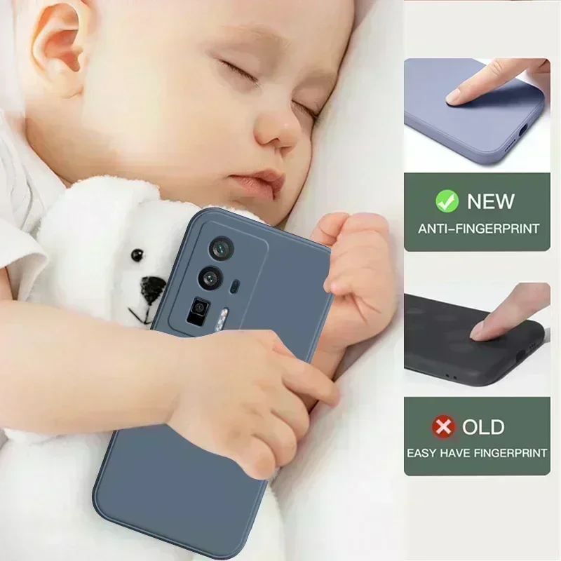 Poco F5 Pro Case Liquid Silicone Camera Lens Protector Phone Cases For Xiaomi Poco F5 PocoF5 Poco F 5 Pro F5Pro Soft Back Cover image 3