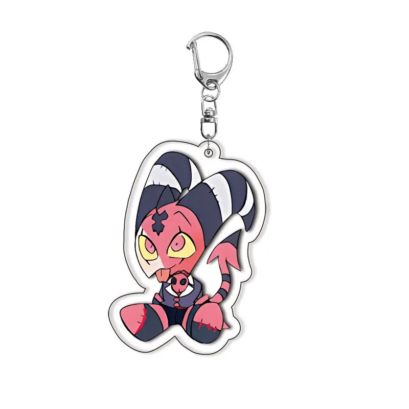 Hazbin Hotel New Acrylic Popular Anime Related Products Fun Keychain Bag Charms Pendant Q Version Creative Accessories Jewelry - Image 3