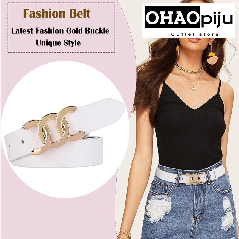 

Women's Leather Belt Luxury Brand Designer Belts Simple Fashion with Jeans and Trousers Decorated Belt High-quality Alloy Buckle