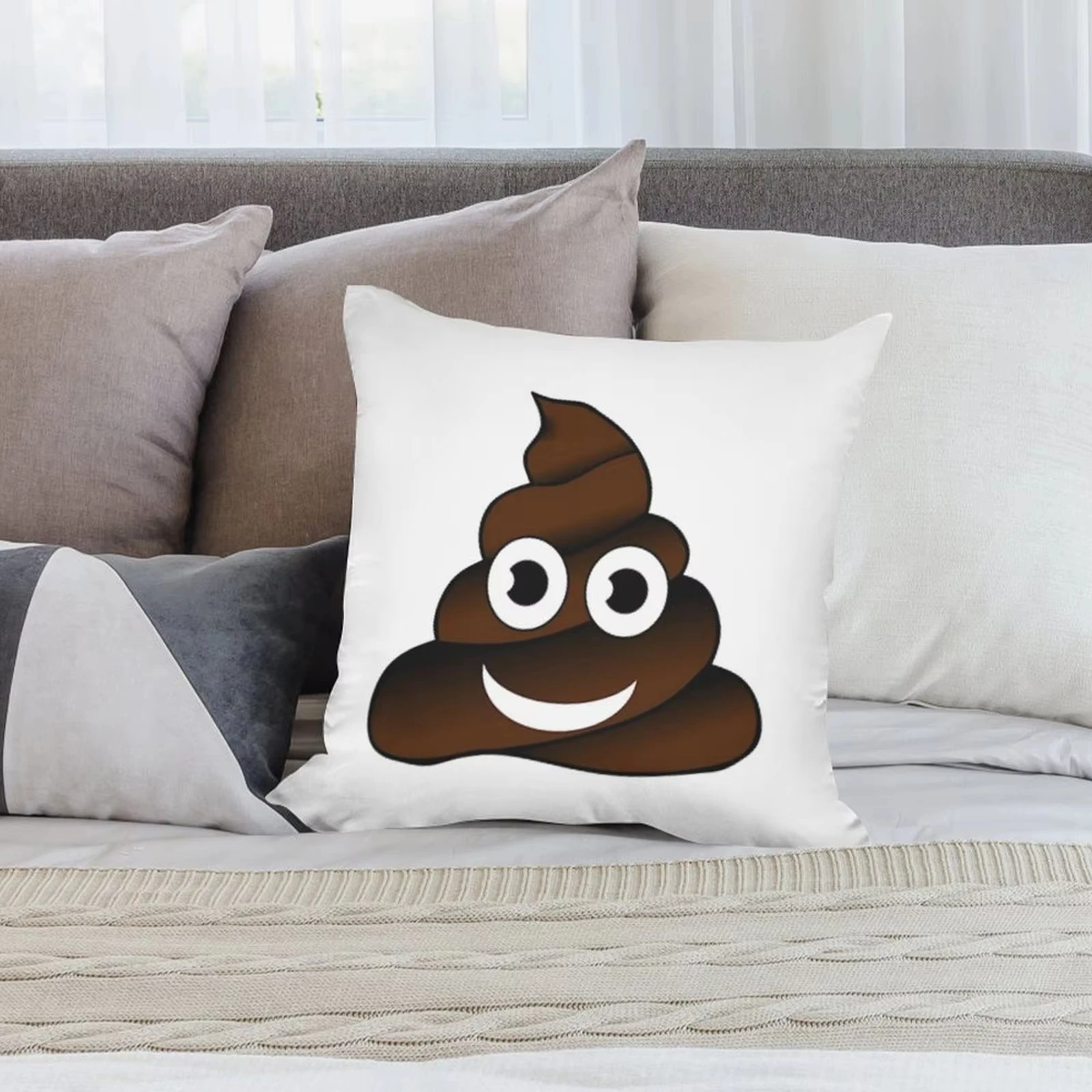 Doppelseitiger lustiger Kot-Ki – Home Decor Emoji Bewertung und Preis