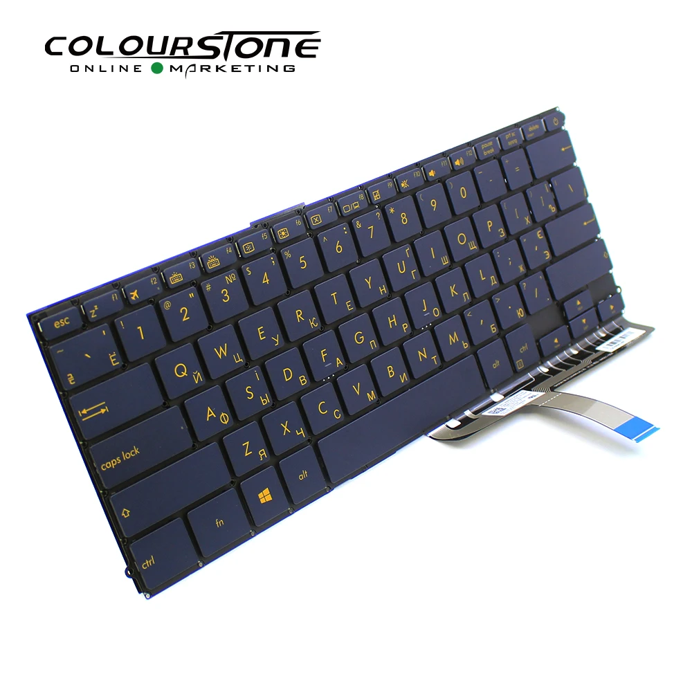 Imagem -04 - Notebook para Asus Zenbook Ux490 Ux490ua Ux490 Rússia Novo Modelo Retroiluminado Teclado do Portátil ru Ux490