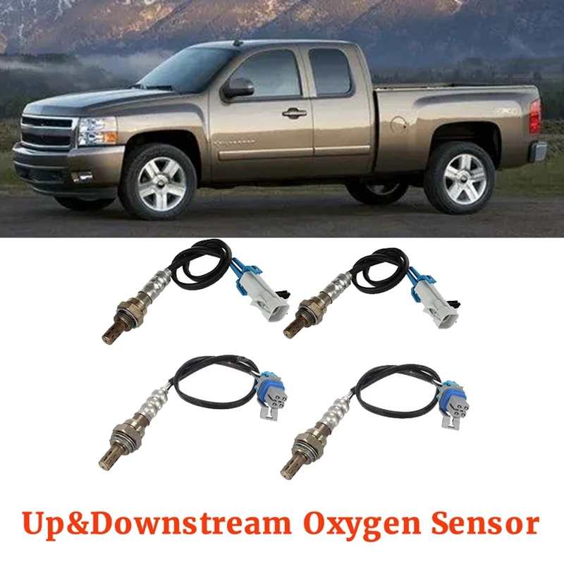 

4Pcs/Set Up&Downstream Oxygen Sensor 213-4229 213-4230 For Cadillac Chevrolet GMC Sierra 1500 V8 4.8L 5.3L V8 2008-2013